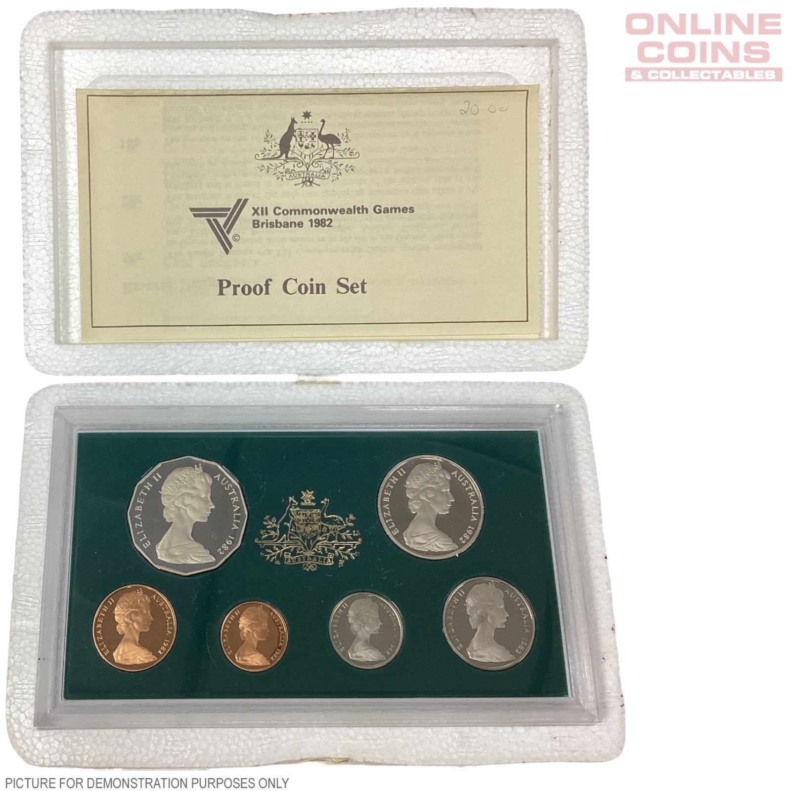 1982 Royal Australian Mint Six Coin PROOF Year Set - XII Commonwealth Games